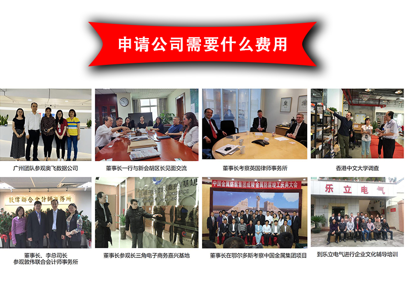 申请公司需要什么费用